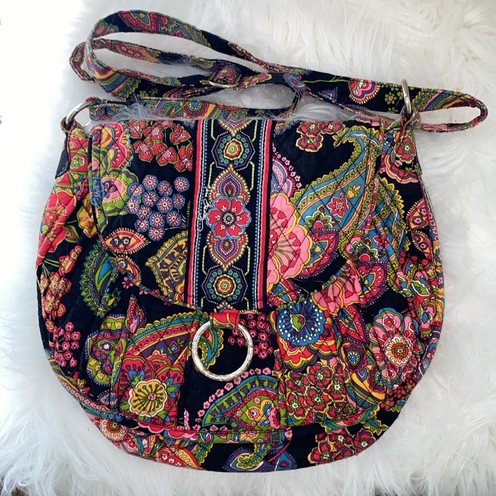 Vera Bradley Saddle Up Symphony in Hue Crossbody Bag Purse